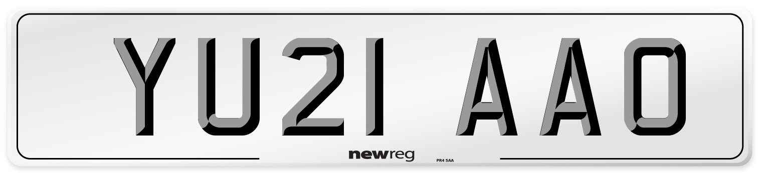YU21 AAO Number Plate from New Reg